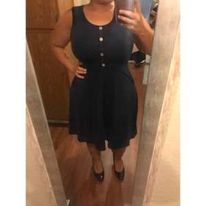 NAVY BLUE DRESS WITH POCKETS!!! SIZE LARGE!!